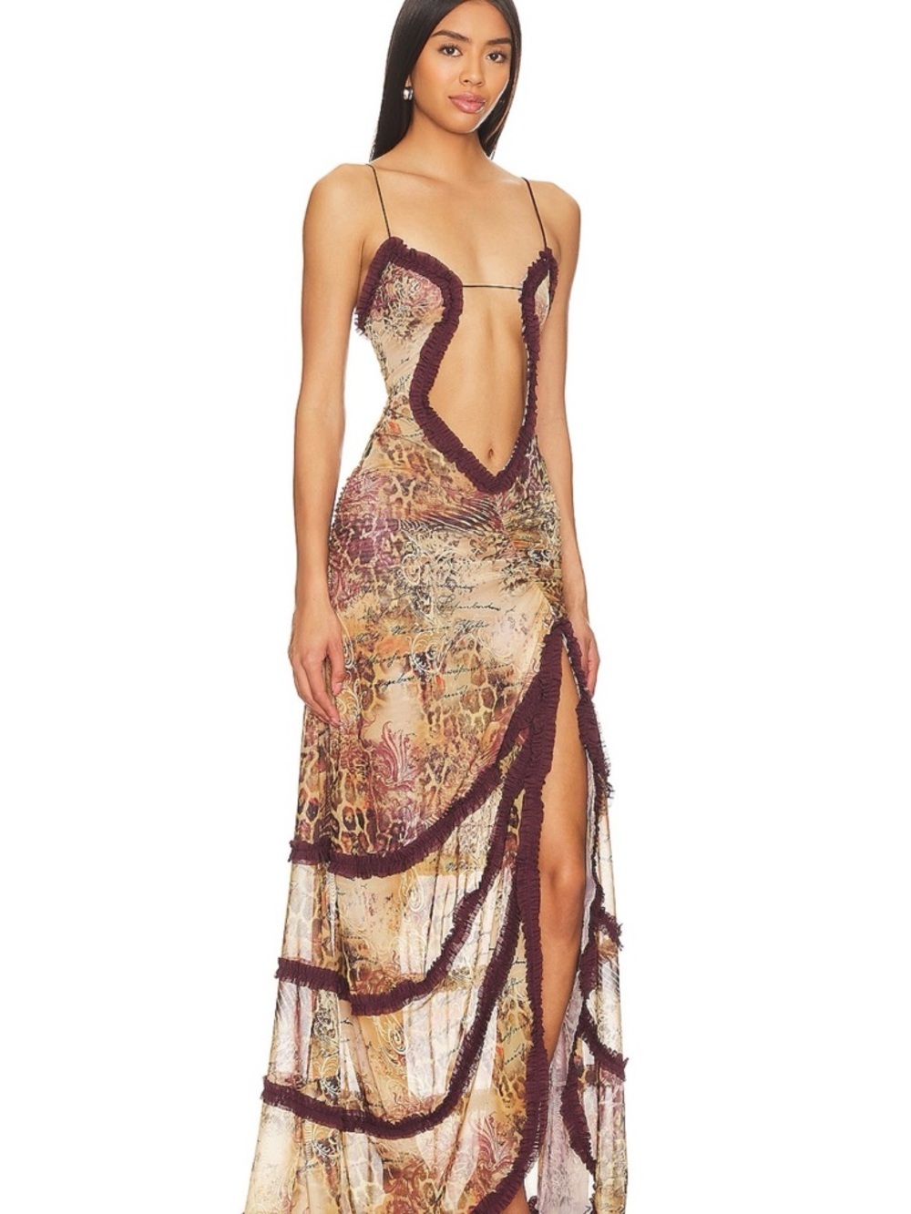 NWT Jaded London Fatale Maxi Dress in Sunrose Size 8 - Picture 2 of 7